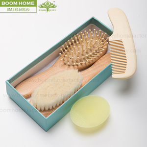 Cepillo de pelo suave para bebé pelo de cabra natural ligero cepillo de madera para bebé productos artículos para bebé - Product Image 2