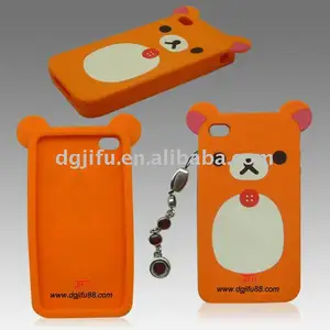 De moda diseño de los animales de silicona caso de material se adapta para el iphone,funda de silicona para iphone 4s