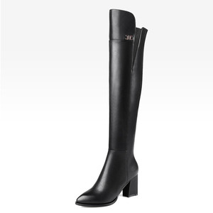 <span class=keywords><strong>Stivali</strong></span> Alti da <span class=keywords><strong>Donna</strong></span> Sopra il Ginocchio in Vera <span class=keywords><strong>Pelle</strong></span> con <span class=keywords><strong>Tacco</strong></span> Alto - Product Image 2