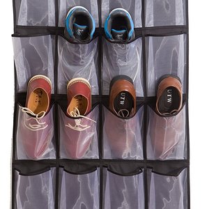 Over <span class=keywords><strong>the</strong></span> Door Shoe Organizer 24 große Netztaschen, weiß - Product Image 5