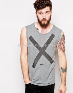 Hombres frescos de gimnasio personalizado camiseta Singlet Tops chaleco cabidas delgadas gimnasio deportes mangas ropa - Product Image 1