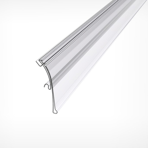 Custom Clear Display Plastic PVC Acryl Plank Prater Prijs Kanaal Tag Data Strip Ticket <span class=keywords><strong>Label</strong></span> Houder voor Metalen Planken