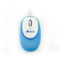 Mouse ótico usb com fio impressão personalizada, logotipo wcom mouse em gel macio