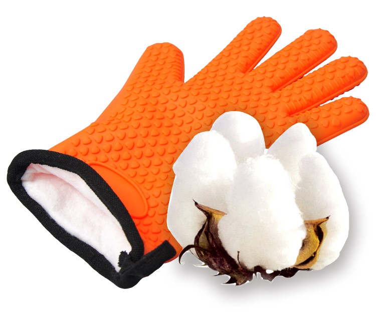 Защитная перчатка для пальцев из пищевого силикона, рукавицы для духовки, барбекю, гриля, товары для термостойкого гриля, запатентованная силиконовая перчатка для барбекю