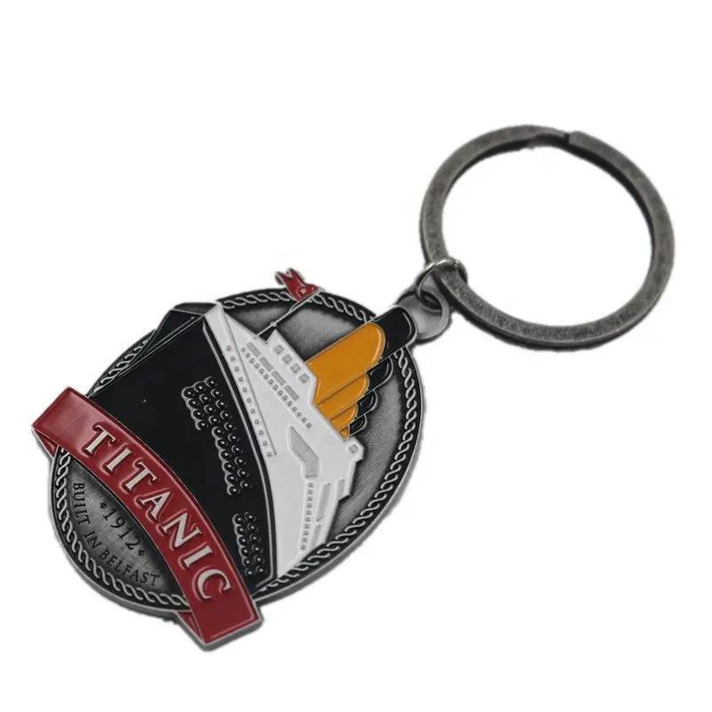 Metal zinc alloy keychain strap custom logo in good quality