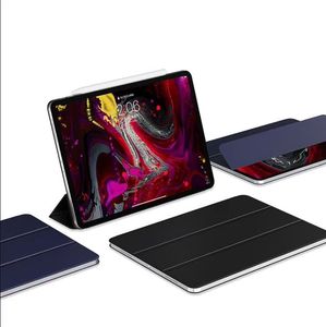 Ốp lưng da PU thông minh dạng gấp ba cho <span class=keywords><strong>iPad</strong></span> <span class=keywords><strong>Pro</strong></span> 12.9 và Air 13 inch 2024 với nắp trước/sau từ tính, sử dụng tiện lợi - Product Image 2