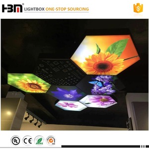 Hexagon shape vải hộp đèn <span class=keywords><strong>led</strong></span> quảng cáo bảng điều chỉnh nhôm đăng board - Product Image 6