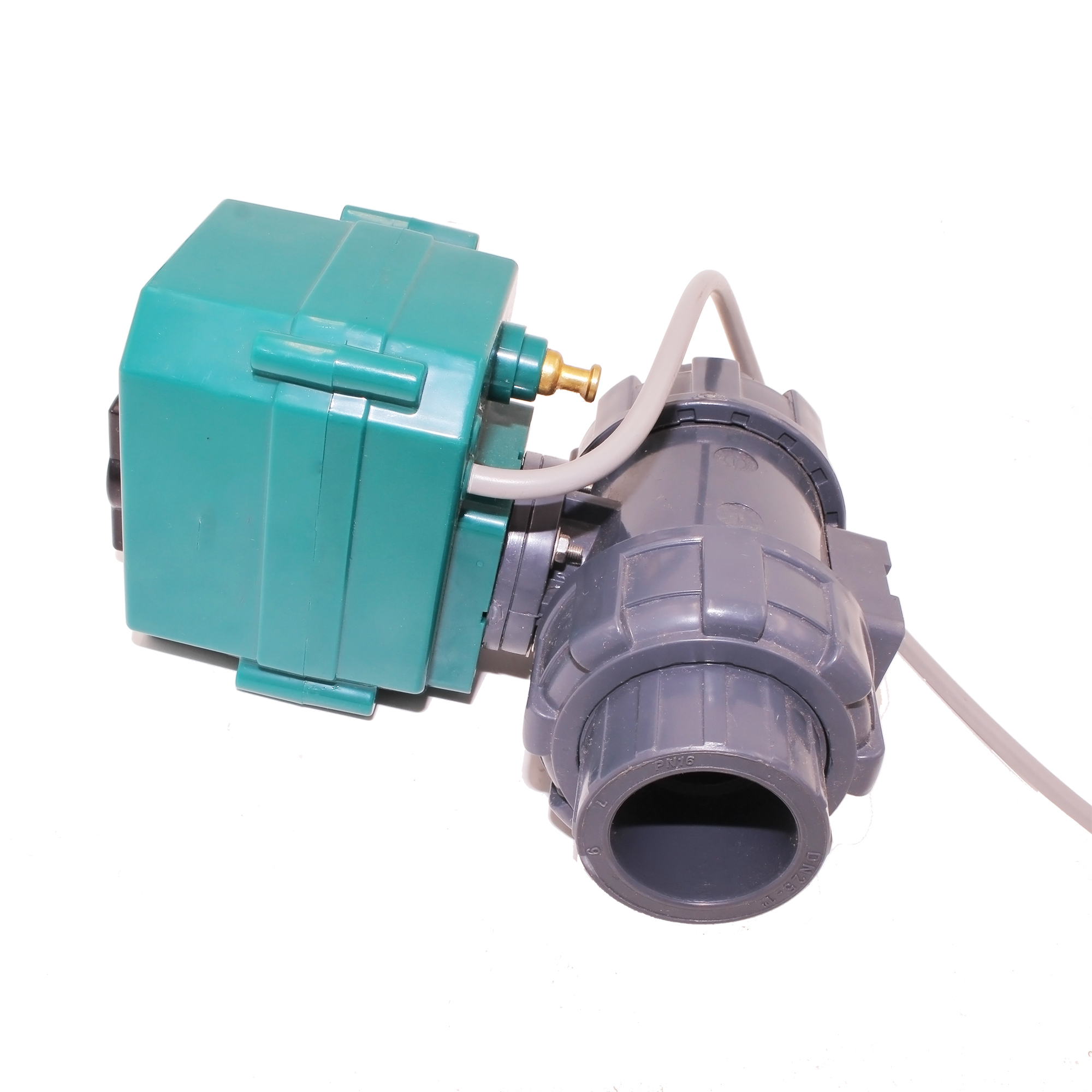 DN50 2 дюйма 50 мм 12v upvc пластика ПВХ Электрический моторизованный привод шаровой клапан