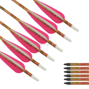 30 "SP400 Rose Camo Carbone Flèches Avec TPU Aube Pour <span class=keywords><strong>Archer</strong></span> Féminin Extérieure Tir À L'arc Tir - Product Image 4