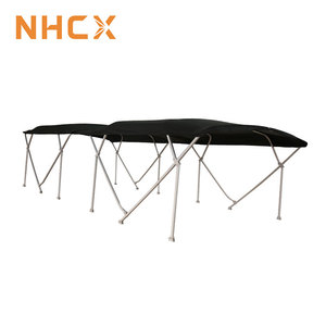 600D <span class=keywords><strong>de</strong></span> qualité marine <span class=keywords><strong>toile</strong></span> <span class=keywords><strong>ponton</strong></span> bateau double bimini top - Product Image 1