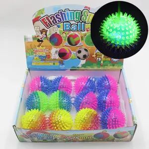 Bola de masaje de Spiky, juguete para apretar y rebotar, Flash con YOYO, Bola brillante de erizo 218082009