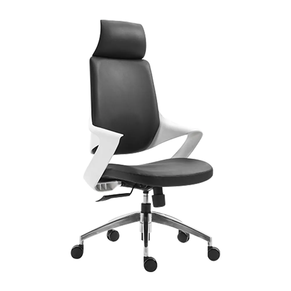 Yüksek kaliteli yüksek geri yöneticisi ceo patron döner ergonomik yönetici pu deri ofis koltuğu ofis mobilyaları kafalık