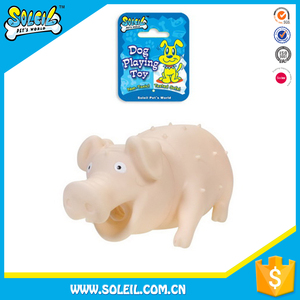 Toptan evcil hayvan tedarikçileri renkli yapmak ses Squeaker kükreyen domuz Pet oyuncaklar vinil köpek oyuncak - Product Image 5