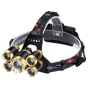 Led diving headlamp,Led waterproof XML 5 LED headlamp T6 Head Lamp Flashlight Torch Light with 18650 battery Best For Camping