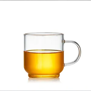 Tasse à thé en verre Borosilicate, 120ml, 1 pièce, Gongfu, avec poignée