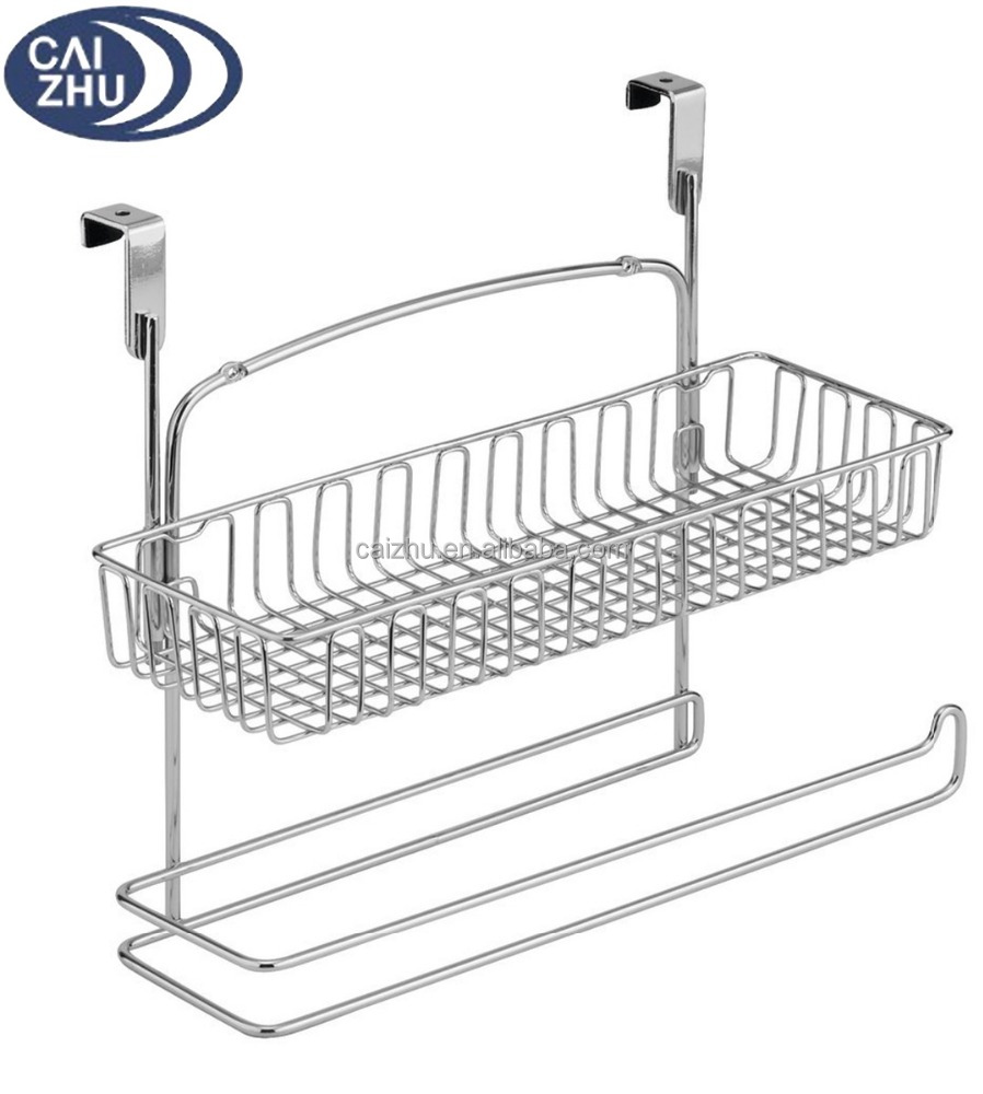 Новый дизайн над шкафом держатель для бумажных полотенец стойка и полка для хранения-хром