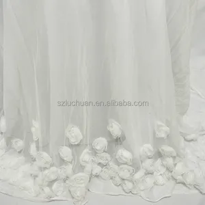 高品质花式花卉婚礼装饰 120 圆白色桌布
