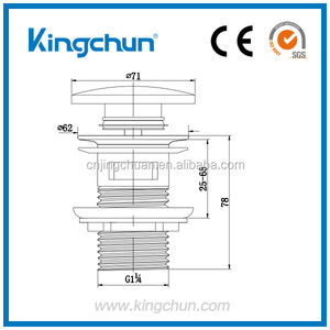 El Más Popular Paraguas Lavabo Haga Clic Clark Pop Up Escurridor de Residuos con Rebosadero - Product Image 2