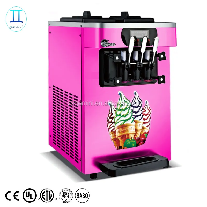 Machine à crème glacée italienne pour nettoyer la glace, saveur mixte, 1 + 2