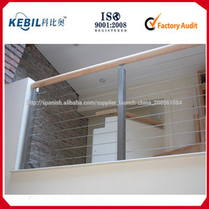 poste <span class=keywords><strong>de</strong></span> acero inoxidable y alambre <span class=keywords><strong>con</strong></span> tapa <span class=keywords><strong>de</strong></span> <span class=keywords><strong>madera</strong></span> <span class=keywords><strong>de</strong></span> ferrocarril - Product Image 1