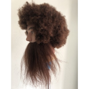 Barbe <span class=keywords><strong>Afro</strong></span> <span class=keywords><strong>Cheveux</strong></span> Humains Maniquin <span class=keywords><strong>Tête</strong></span> pour Tout Usage Pratique Styling Formation <span class=keywords><strong>Tête</strong></span> Mannequins Dummy Poupée <span class=keywords><strong>Tête</strong></span> <span class=keywords><strong>Cheveux</strong></span> Mannequins - Product Image 2
