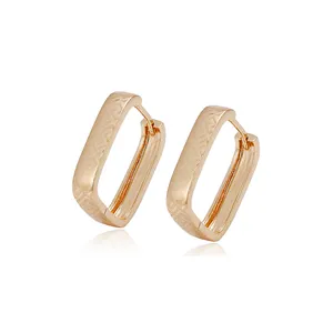 94919 Fashion Sederhana Desain Anting-Anting Baru Model Anting-Anting Square Ring dengan Harga Murah Berlapis Emas 18K Perhiasan untuk Wanita