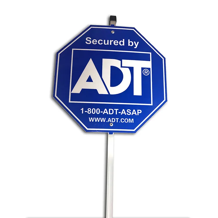 Custom embossed aluminum American reflective home adt alarm security sign