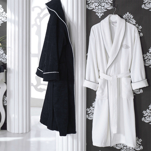JR061 Peignoir d'Hôtel Luxe Double Couche Velours et Éponge 100% Coton - Product Image 4