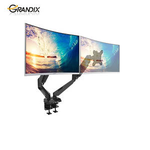 Dual Monitor Schreibtischst änder LCD-Halterung, verstellbar, freistehend Zwei Computer-LED-Displays - Product Image 2