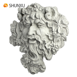 Scultura da Parete <span class=keywords><strong>di</strong></span> Bacchus, <span class=keywords><strong>Dio</strong></span> del Vino, Greenman, Arte Murale, Scultura Facciale Personalizzabile - Product Image 2