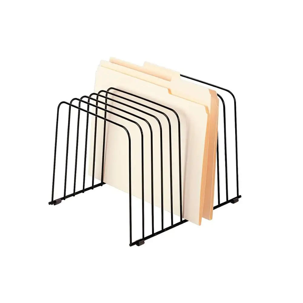 sample free office stationery decorative collection metal wire iron desk desktop flat mesh wire multi step file sorter