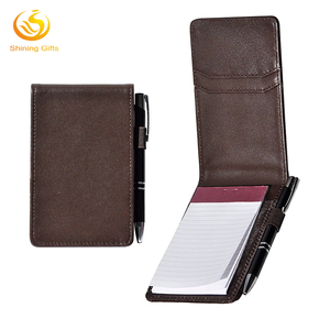Wholesale Promotion <strong>Mini</strong> <strong>Notepad</strong> Jotter Leather Cover <strong>With</strong> Card Holder - Product Image 2
