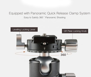 Focus 178cm cổ điển siêu nhỏ gọn trọng lượng nhẹ xách tay Pro sợi carbon du lịch Tripod <span class=keywords><strong>Monopod</strong></span> kit với 360 độ Panorama bóng đầu - Product Image 4