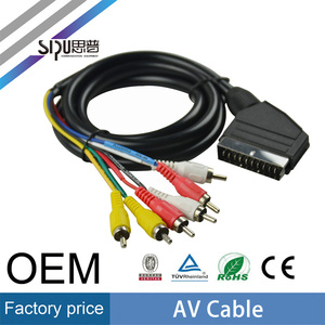 SIPU Composite audio & vidéo câble RGB 21Pin péritel mâle commutateur à 3RCA Phono Plug AV Câble - Product Image 2