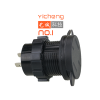 Cargador de Coche con Puerto USB QC3.0 de 12V/24V CC, Medidor de Voltaje de Batería, Amperímetro, Voltímetro Digital