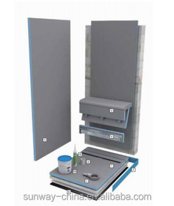 Panneau de support de <span class=keywords><strong>douche</strong></span> en fibre de verre, <span class=keywords><strong>banc</strong></span> et mur en fibre de verre + panneau de support de carreaux en ciment XPS - Product Image 2