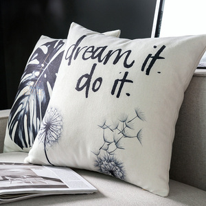 2019 New Design High Quality Pillowcase Custom Cotton Linen Fabric Home Decorative/ <strong>Outdoor</strong> Cushion Cover - Product Image 3