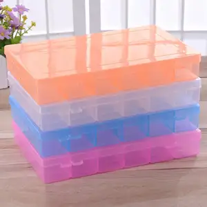 Transparent Adjustable Plastic 36 Compartment Storage Box Case/ Earrings/ tool /Jewelry Display Organizer
