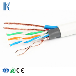 Kabel Kamera <span class=keywords><strong>CCTV</strong></span> luar ruangan UTP FTP Cat6 kabel daya dengan 2c * 0.75mm2*0.5mm2 kotak karton CAT 6 Tencno Ce 8 C Camon 16 Wafer