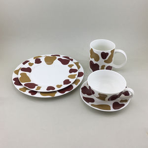 Microondas barato fancy <span class=keywords><strong>arcopal</strong></span> turco vaca <span class=keywords><strong>vajillas</strong></span> porcelana 16 unids vajilla - Product Image 1