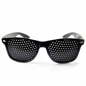 Wholesale Black Pin Hole Sunglasses Eyesight Improve Natural Healing Vision Care Eyeglasses Anti-myopia Pinhole <strong>Glasses</strong>