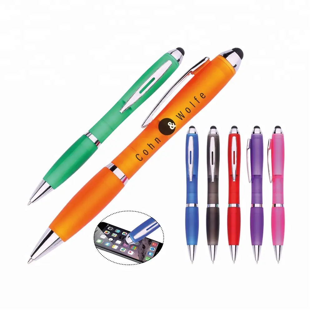 Speciale Aanbieding Groothandel Plastic Pen Reclame Condensator Pen Fabriek Direct Afdrukbare Logo Stylus Ball Pen