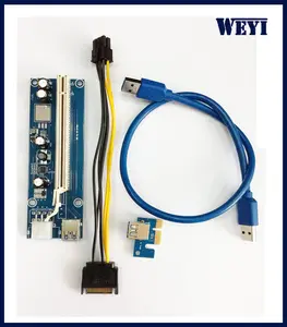 PCI-E 라이저 카드 배 USB 3.0 연장 케이블 전원 공급 비트 코인 광부 60 센치메터