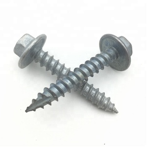 Vis de toiture à tête hexagonale en acier galvanisé de type 17 avec rondelle vis auto-foreuse pour bois - Product Image 2