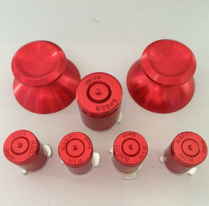 Gratis Verzending Metalen Thumbstick Stick Grip Grip <span class=keywords><strong>Joystick</strong></span> <span class=keywords><strong>Cap</strong></span> + Bullet Abxy & Gids Knoppen Set Kit Voor Xbox 360 Controller