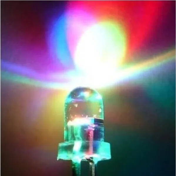 Luz LED estroboscópica redonda, 5MM, Flash RGB lento, rojo, verde, azul, arcoíris, MultiColor, luz de lámpara 7615 ic sw2604 1102 ic