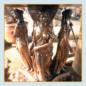 Su misura giardino esterno greco classico giardino decorato grande scultura fontana di bronzo signora - Product Image 4