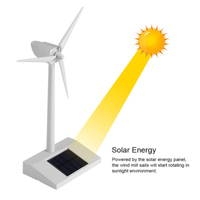 Gelsonlab HSTM-001 Mini éolienne solaire jouet, modèle d'éolienne de bureau, éoliennes solaires pour jouet éducatif