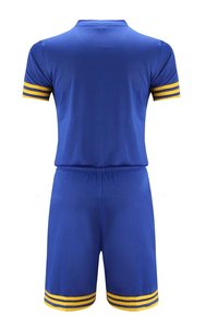 Wholesale custom sublimation blank short-sleeve blue and yellow basketball jerseys - Product Image 4