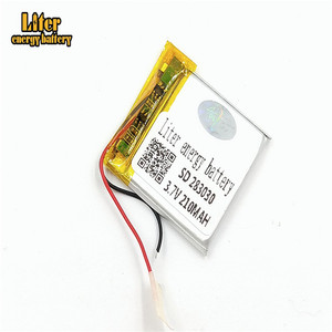 Polymer lithium battery rechargeable battery <span class=keywords><strong>3</strong></span>,7 V 283030 210 mAh Li ion storage battery - Product Image 2